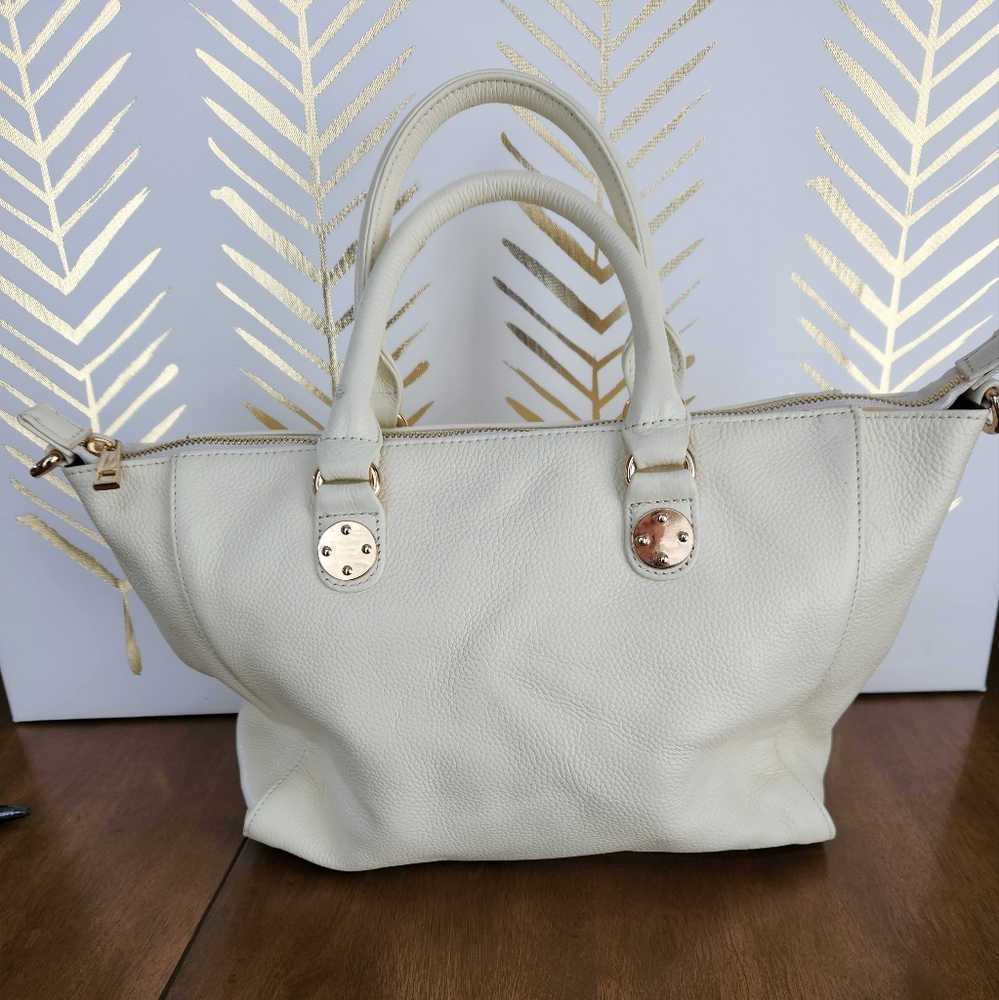 Onna Ehrlich Leather Satchel Ivory - Picture 3 of 13